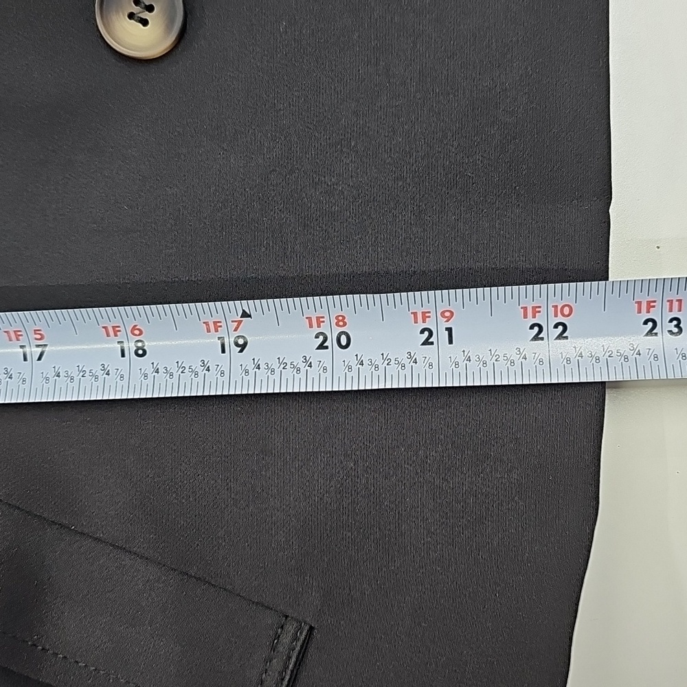 Saodimallsu Black Double-Breasted Jacket, Tortoise Buckles & Buttons, New Sz L - Picture 12 of 12